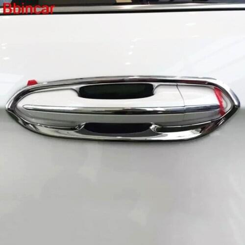 Bbincar Accessories Moulding ABS Chrome Door Handle Bowl Cover Trim Exterior Styling Cup Bowl Cap Trim For Ford Edge 2015
