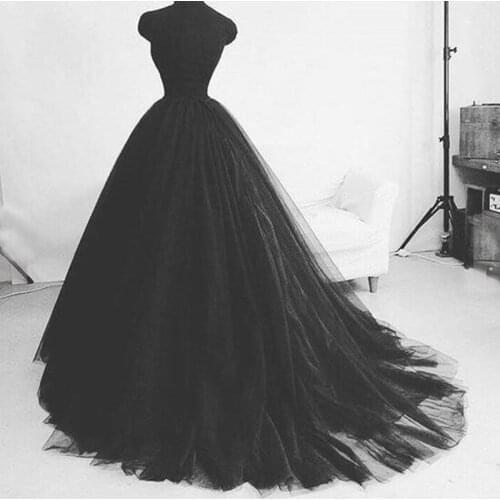 Black Soft Tulle Floor Length Formal Ball Gown Skirts Custom Pleated Wedding Fashion Vintage Long Skirts Elegant Tulle Petticoat