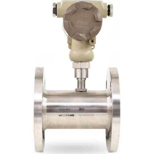DN15 DN32 DN40 DN50 turbine flow meter liquid gasoline diesel methanol 4-20mA output flange connection 24V water flow counter
