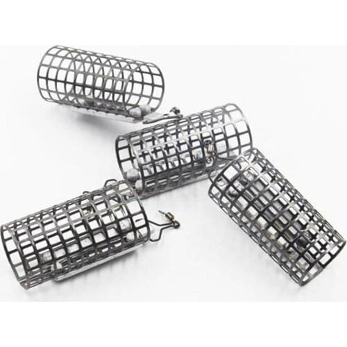 HobbyLane Metal Round Carp Fishing Lure Cage Fish Bait Lure Fishing Accessory Bait Cage Fishing Trap Basket Feeder Holder