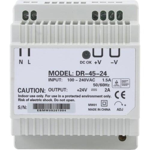DR-45-24 45W Single Output 24V Din-Rail Power Supply AC/DC Switching Power Supply Tool