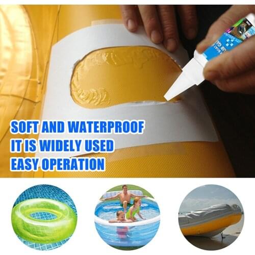 30ml Inflatable Pool Repair Glue Waterproof PVC Pool Patch Adhesive Glue Vinyl Liner Pool Repair Glue for Water Beds FK88