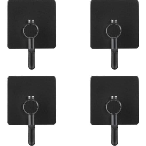 Adhesive Hooks, Heavy Duty Durable 304 Stainless Steel Wall Hangers,Waterproof Rustproof Oil Proof for Kitchen Bathrooms,Doors