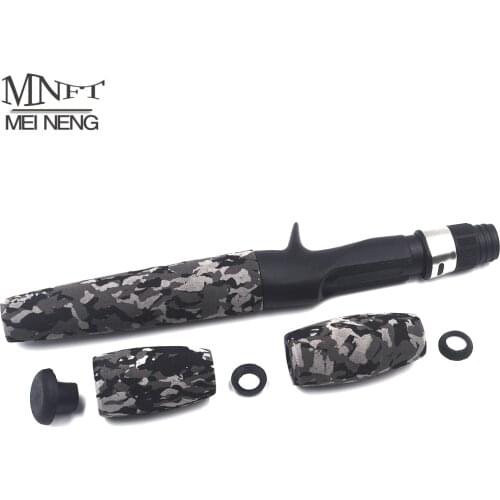 MNFT 1Set Camoulage EVA Split Grip Bait Cast & Spinning Fishing Rod Handle Kit Rear Grip With Reel Seat for Rod Building