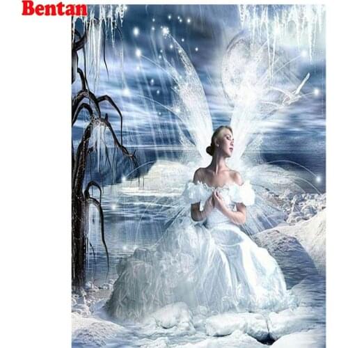 Full Square round drill Diamond Embroidery Woman Fairy angel DIY 5D diamond painting Mosaic Kits Cross Stitch Needlework