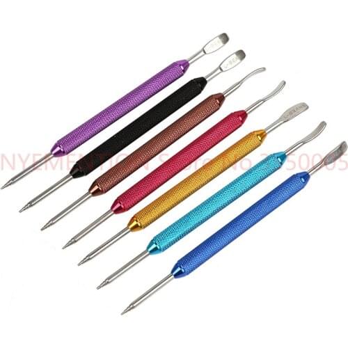 Coffee Latte Foam Art Pen Needle Spatula Stainless Barista Tool Coffee Latte Stainless Steel Art Pen Tool 9 Colors 50pcs