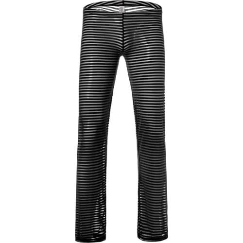 VANSTINBUM Sleep Bottoms Sexy Mens Transparent Sleep and Lounge Underwear Striped Casual Pants Male Pijama Hombre Masculino