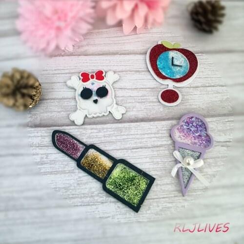 Lipstick Ice Cream Skull Clock Metal Cutting Dies Stencils for DIY Scrapbooking Stamp album Decorative Embossing DIY Paper Cards