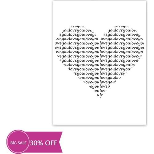 Christmas canvas oil painting poster black and white love letter home decoration wall art living room decoration home decoration