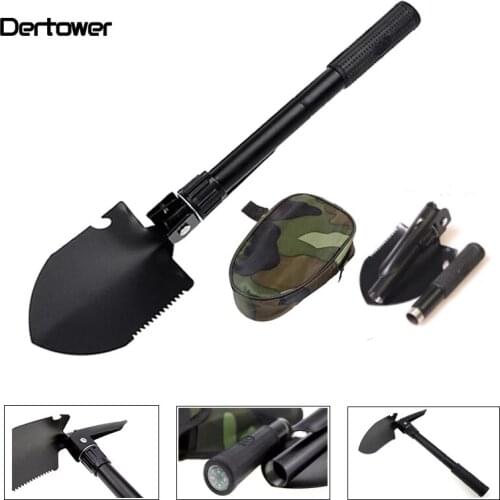 Garden Tools Military Portable Folding Shovel Multifunction Stainless Steel Survival Spade Trowel Camping Outdoor Cleaning Tool