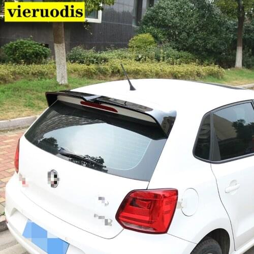 For Volkswagen POLO 2010-2016 ABS spoiler Primer or Carbon Fiber Decorative pattern rear wing spoiler