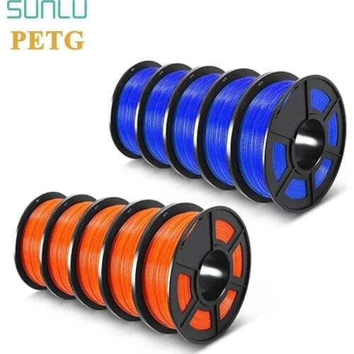 SUNLU PETG 3D Filament 1.75mm 3D Printer Filament Plasic PETG Good Toughness Printing Materials 10rolls/set