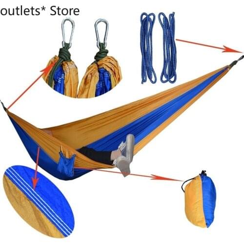 Outdoor Double Hammock Idyllic Swing Camping Travel Hammock Portable Indoor Outdoor Hammock Adult Child