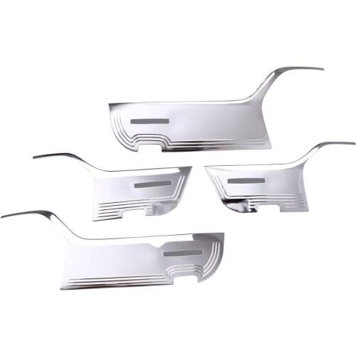 Wotefusi 4pcs Stainless Steel Silver Anti Kick Protect Pads for Land Cruiser 2012-2019 [QPA668]