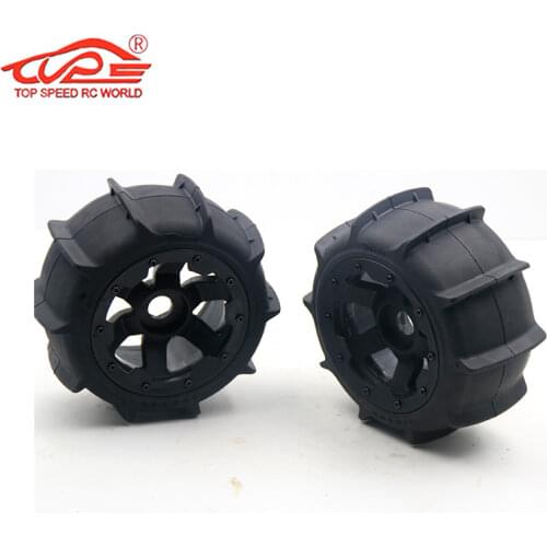 Rear Sand Paddle Wheel Tire Fit for HPI Baja 5B Rovan baja 5B SS for KINGMOTOR Baja 2.0 Wheel hub hex 24mm