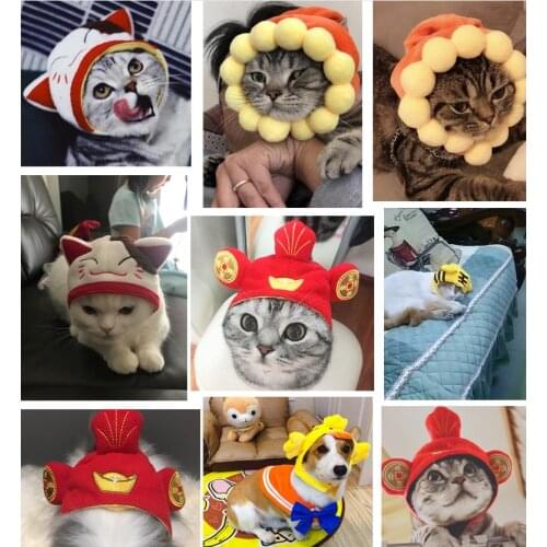 Pet Hat Teddy Dress Up Apple Headdress Cat Dress Up Hat Dew Ears Cat Headgear Halloween Pet Cosplay Costume For Decoration