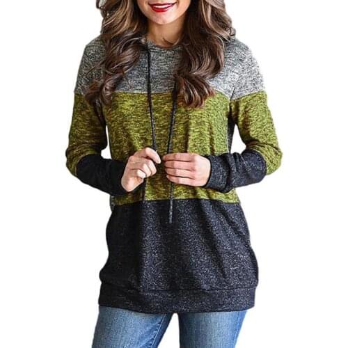 Zuolunouba 2019 Autumn Winter Female Printed Stitching Sweatshirt Pullover Long Sleeved Slim Thin Hoody Sweatshirt Women Clothin