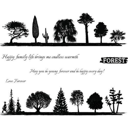 ZhuoAng tree Clear Stamps For DIY Scrapbooking/Card Making Decorative Silicon Stamp Crafts