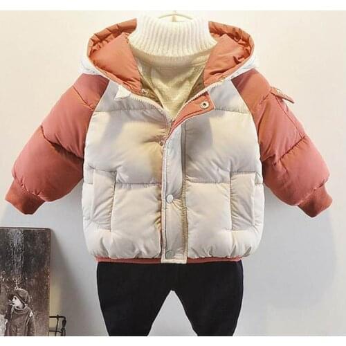 Winter Parkas Kids Jackets For Girls Boys Warm Thick Velvet Childrens Coat Baby Outerwear Infant Overcoat Vest Overcoat