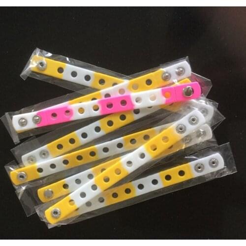 100PCS PVC random colorful soft silicone Bracelet for shoe charms kawaii Rubber Wrist Strap For kids Child beautiful jewellery