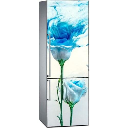 3D Fridge Sticker Abstract Roses Refrigerator Dishwasher Door Cover Kitchen Home Decoration Accessories Modern Wall Stickers