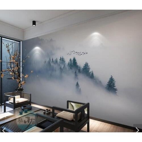 3D Misty Mountain Wallpaper Mural Scenery Wall Murals HD Wallpapers 3d Printed Photo Wall Paper Rolls Papel De Parede Customize