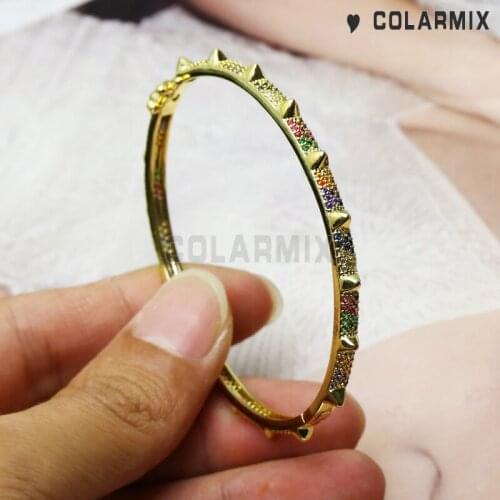 4 PIECES Fashion Zircon jewelry golden filled metal bangle cuff bangle for women fashion jewelry 51143