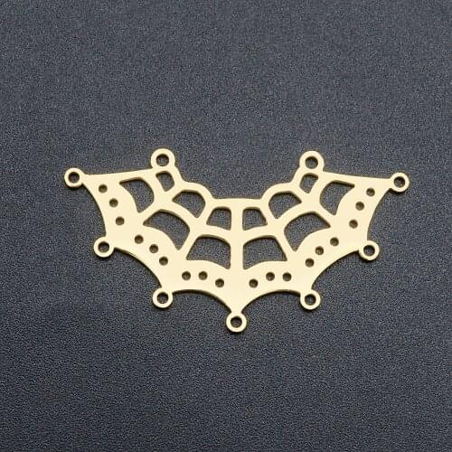 5pcs/lot 100% Stainless Steel Net Geometric DIY Earring Charm Connector Wholesale Top Quality Findings Never Fade