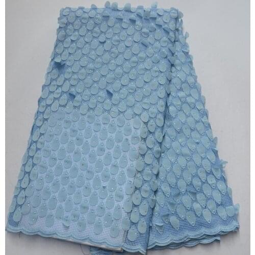 5yards/pc) high quality African tulle lace fabric French net lace with rhinestones 2019 newest for party dress FLP998