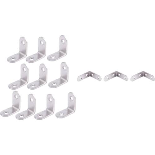 Promotion! 13 Pcs Support Corner Brace Angle Bracket , 10 Pcs 3 X 3 X 1.6cm & 3 Pcs 5X 5X 1.7cm