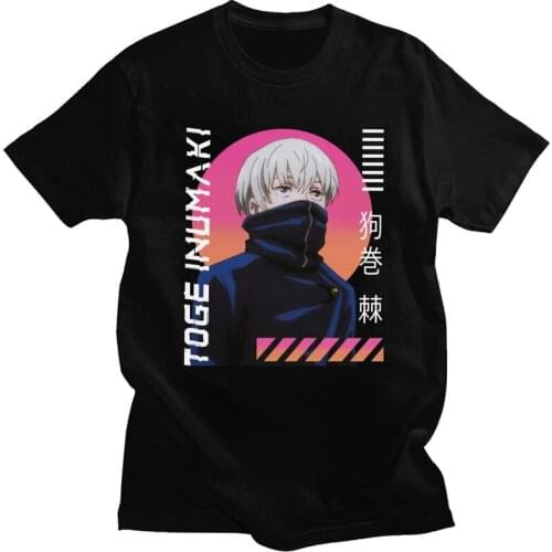Anime Manga Toge Inumaki Tshirts Men Short Sleeves Streetwear T Shirt Funny Jujutsu Kaisen T-shirt Fitted Cotton Tee Merchandise