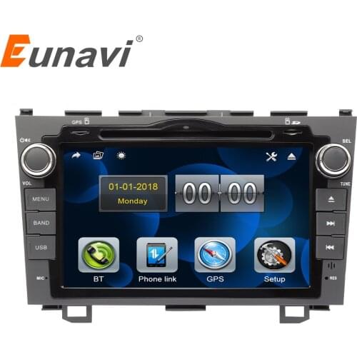 Eunavi 2 Din 8'' Car dvd player GPS Navi For Honda CRV 2006 2007 2008 2009 2010 2011 Stereo Radio Video touch screen SWC RDS