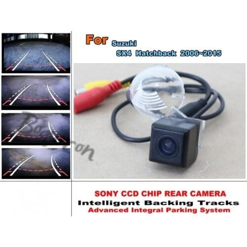 For Suzuki SX4 SX-4 SX 4 Hatchback MK1 MK2 2006~2015 Smart Tracks Chip Camera HD CCD Intelligent Dynamic Rear View Camera