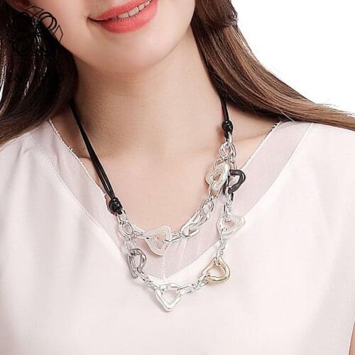 2 Layer Geometric Statement Collar Necklace Vintage Suspension Pendants Trend Neck Chokers Costume Jewelry for Woman Accessories