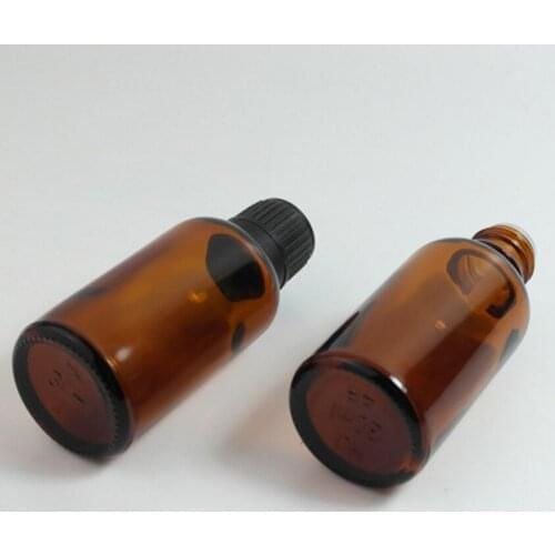 100pcs 30ml amber glass bottle with reducer dropper and lid, 1oz amber essential oil bottle