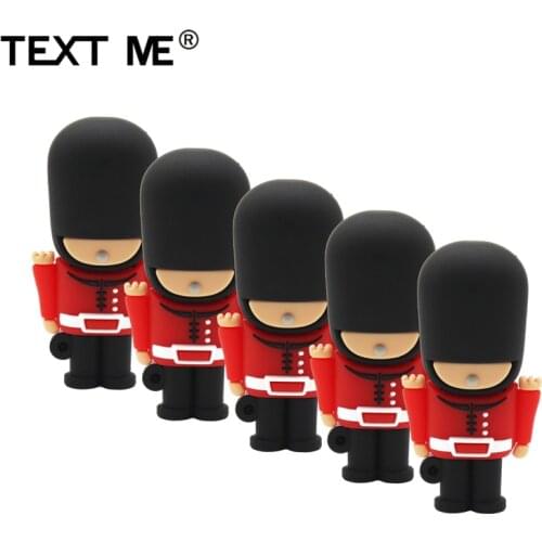 TEXT ME cartoon creative Royal guard model usb 2.0 4GB 8GB 16GB 32GB 64GB pen drive USB Flash Drive gifty Stick Pendrive