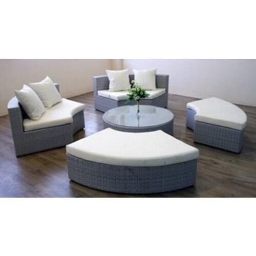 2017 hot sale promotion outdoor classical french antique rattan curved sofas