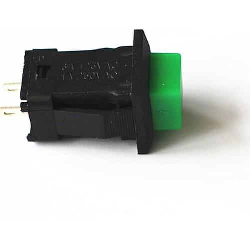 JOYING LIANG DS-429 429A Green Square Push Button Switch Small Switch with Lock