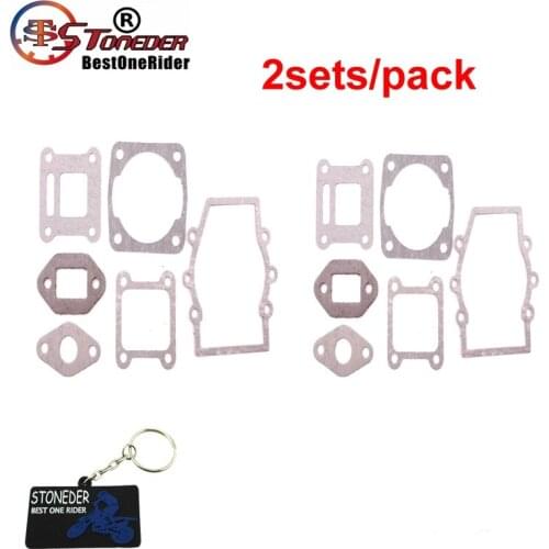 STONEDER 2 Sets Minimoto Engine Gasket Kit For 2 Stroke 47cc 49cc Chinese Mini Moto Dirt Pocket Bike Baby Crosser Kids ATV