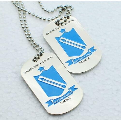 Cotomised dog tag,iron die cast,nickel plated, with ball chain,free design,TAMALE,2018 hot sale,blue enamel filled