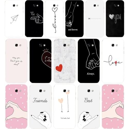 66 Line Art Abstract Love Heart Soft Silicone Tpu Cover phone Case for Samsung Galaxy A5 2015 2016 A7 2017 A8 Plus A9 2018 A80