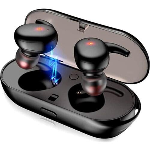 BT 5.0 Headset Mini Wireless Headphone Sports In-Ear Earphone Waterproof Earbuds 20-20000Hz With USB Cable