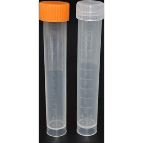 10ml Plastic Frozen Test Tubes Vial With Seal Cap Container For Laboratory School Educational Supply LX1242
