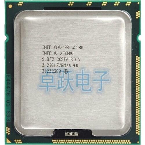 Intel Xeon W5580 w5580 CPU processor 3.2GHz LGA1366/8MB L3 130W Cache Quad Core server CPU Free Shipping