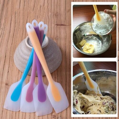 Feiqiong Transparent Silicone Butter Scraper New Portable Pastry Dough Spatula Icing Cake Fondant Decoration Baking Scraper Tool