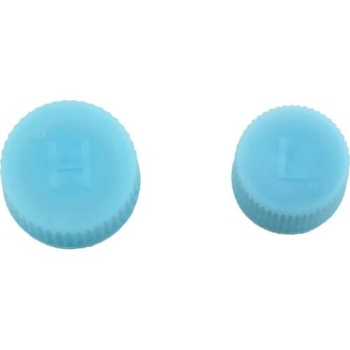 R134a Low 15mm & High 18mm Air Conditioning Service AC System Charging Port Caps Replacement for Auto Cars 4Pcs