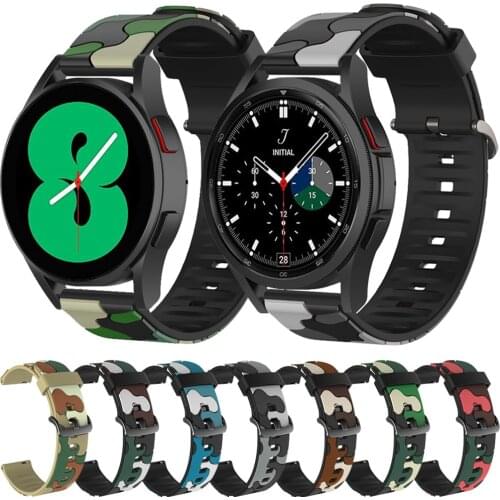 Watchband Replacement Strap 20mm Printing Silicone Sport Bracelet For Samsung Galaxy Watch 4 40mm 44mm/Classic 42mm 46mm Correa