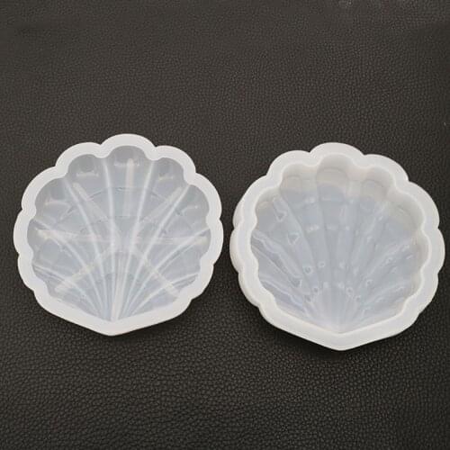 DIY Crafts Making Crystal Epoxy Mold Shell Shape Table Top Storage Box Desktop Decoration Molud Set Resin Silicone Molds