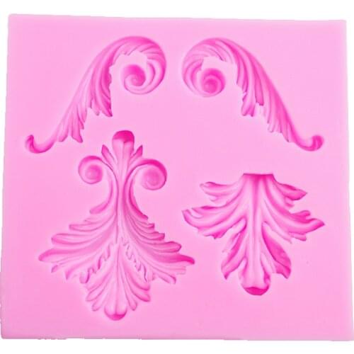 Retro Silicone Molds 3d Wall Panel Mould Design DIY Concrete Retro symmetrical European pattern Fondant Clay Mold