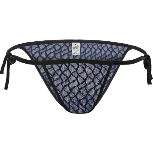 Sexy Men Underwear Breathable Lace Briefs Male Underpants Cuecas Calzoncillos Briefs Bulge Pouch Bikini Jockstrap Free Size